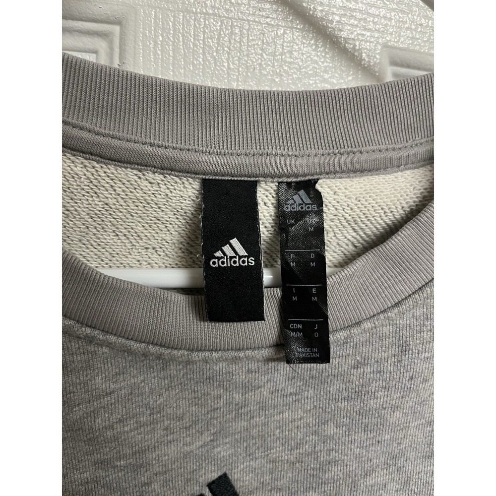 adidas Peloton Gray Graphic Jersey Sweatshirt Crew Neck M Men's - Picture 2 of 5